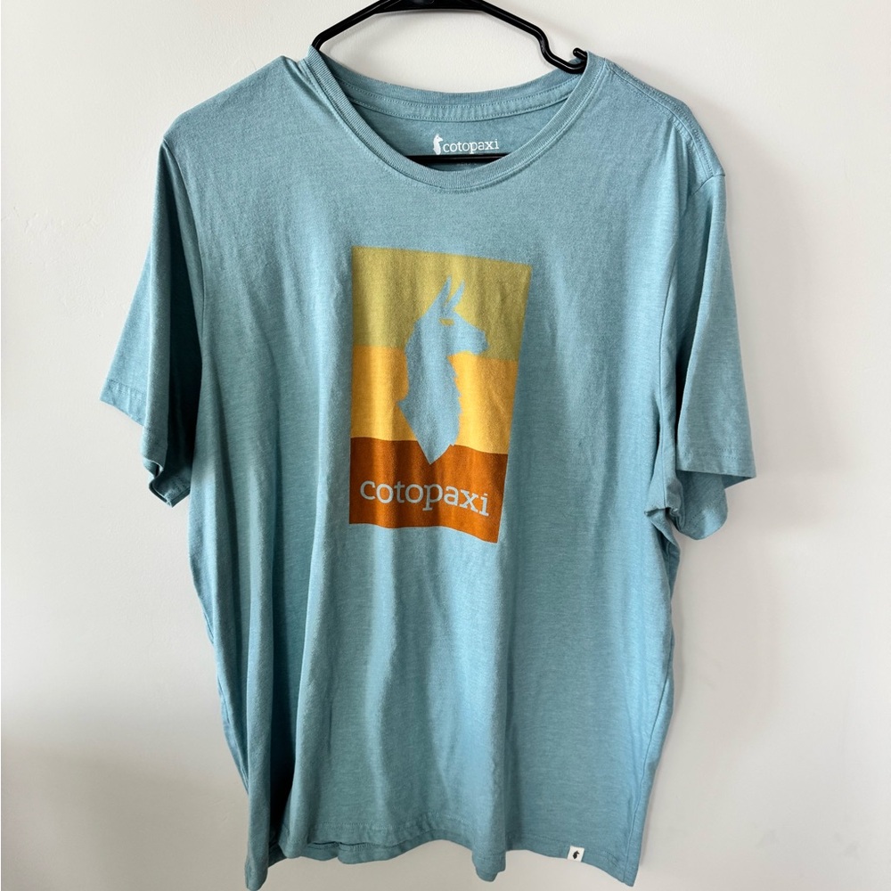 Cotopaxi Blue and Yellow Short Sleeve Tee